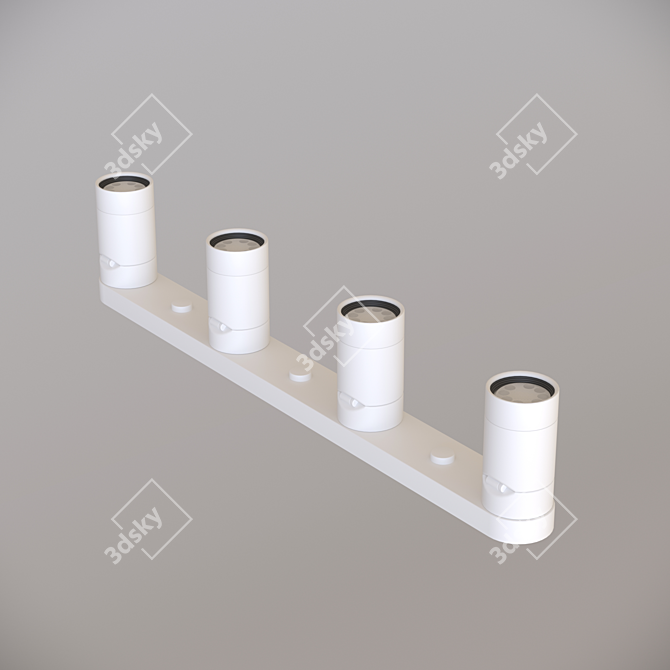 IKEA Nimone White Ceiling Spotlight 3D model image 7