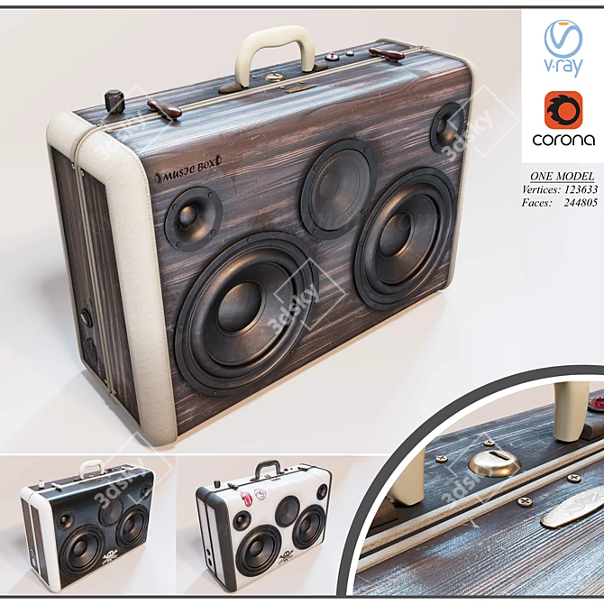 Compact Wireless Speaker with Stunning Sound 3D model image 1