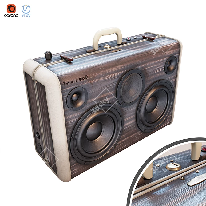 Compact Wireless Speaker with Stunning Sound 3D model image 10