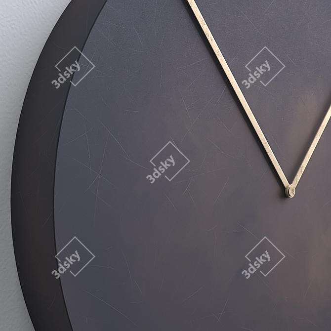 Sleek Design Trace Wall Clock 3D model image 2