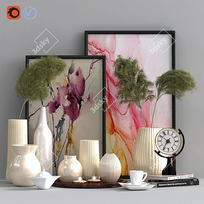 Elegant Decor Set: 17 3D model image 1