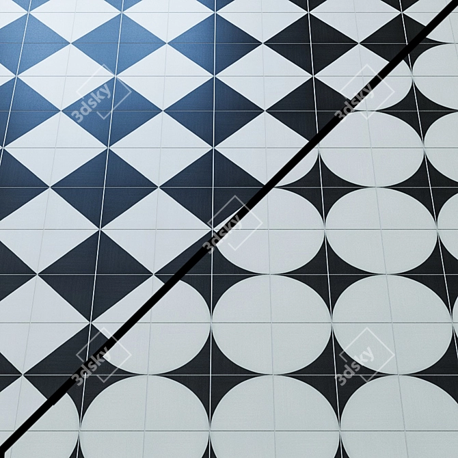 Helix Porcelain Range: Sleek & Stylish Tiles 3D model image 2