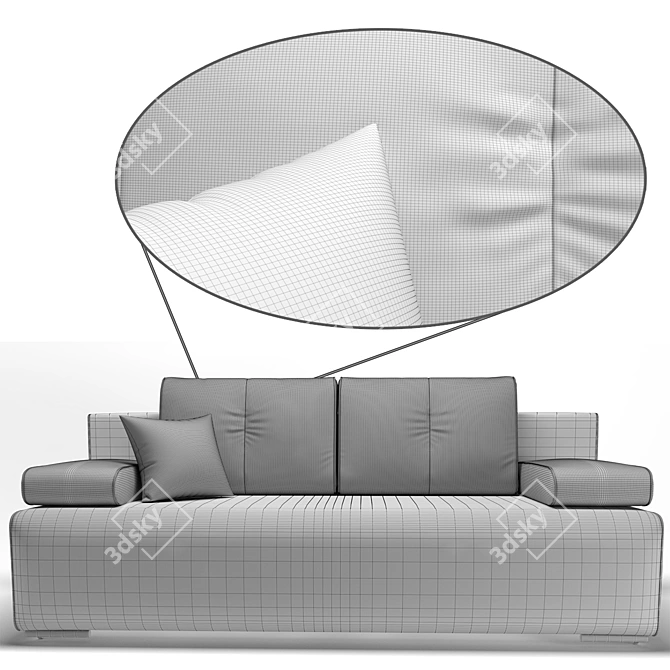 Elegant San Paulu Sofa - São Paulo 043 3D model image 3