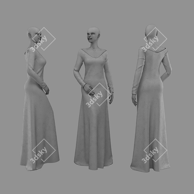 Polygonal Female Model - Version 0.4 3D model image 3