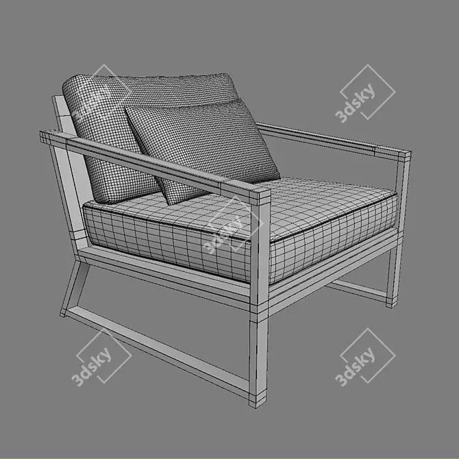 Elevate Your Comfort: CRETE Lounge Chair 3D model image 3