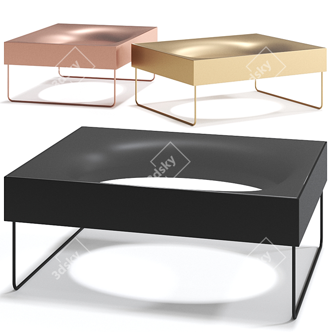 Kristalia Holo Glass Coffee Table 3D model image 8