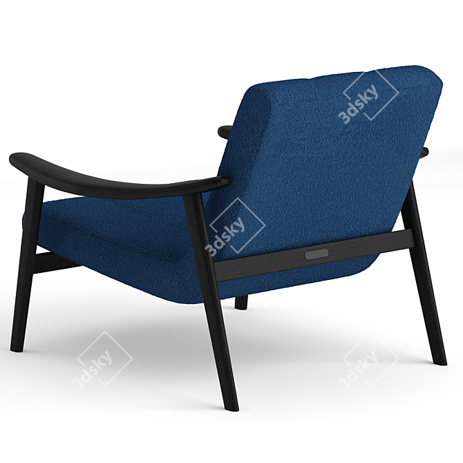 Minotti Fynn Lounge Chair- Sleek and Comfortable 3D model image 2