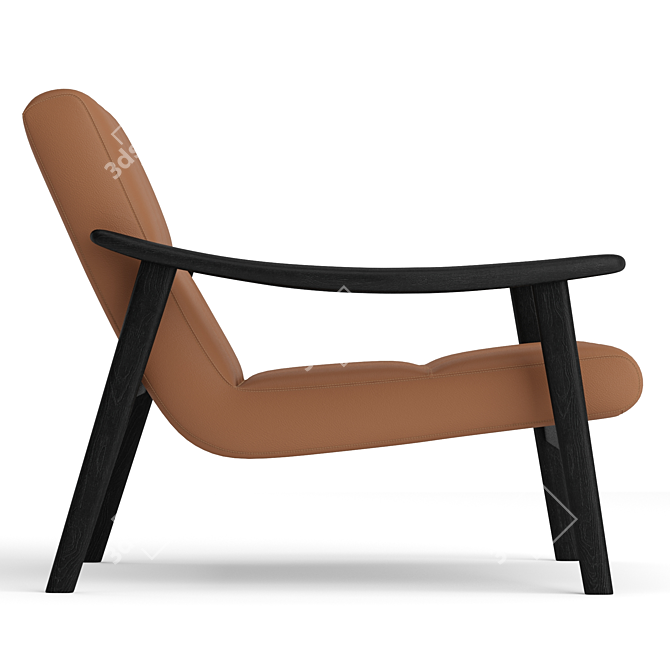 Minotti Fynn Lounge Chair- Sleek and Comfortable 3D model image 3