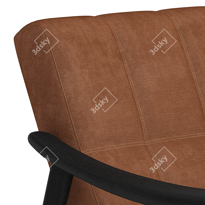 Minotti Fynn Lounge Chair- Sleek and Comfortable 3D model image 4