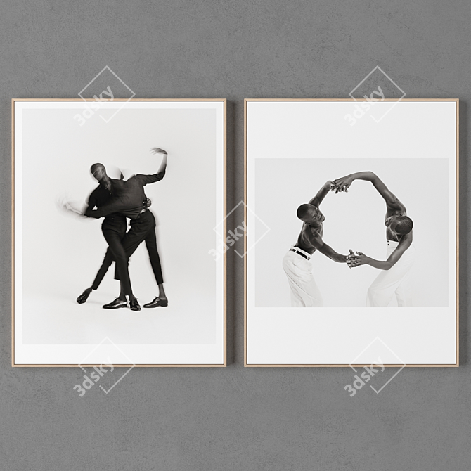 Vintage Frames Set: 2 Frames, 700x560mm 3D model image 1