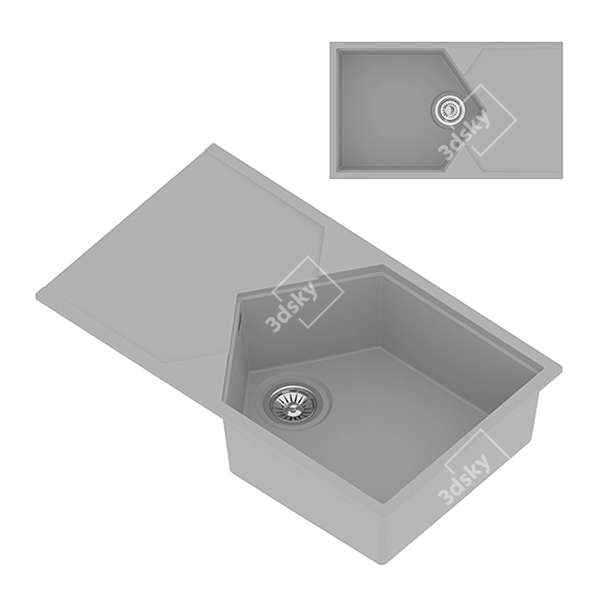 Seagray KitKraken: 5-Sided Sink 3D model image 1