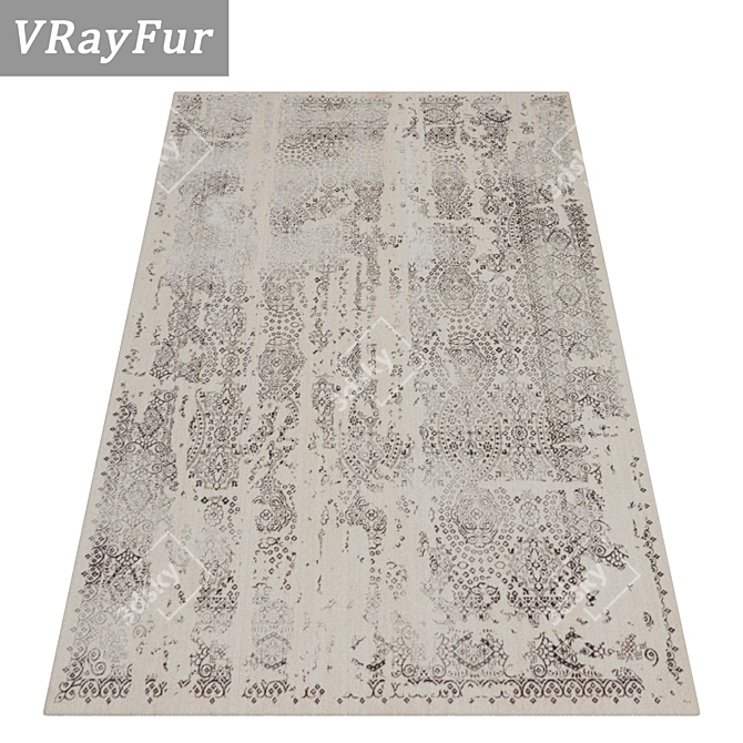 Luxury Rug Set: High-Quality Textures 3D model image 2
