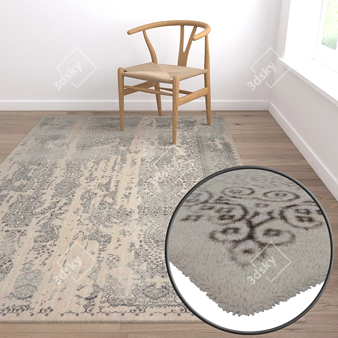 Luxury Rug Set: High-Quality Textures 3D model image 5