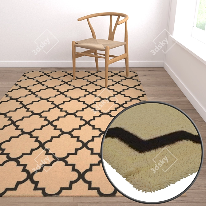 Premium Carpet Set: High-quality Textures for Close-up and Wide-angle Shots 3D model image 5