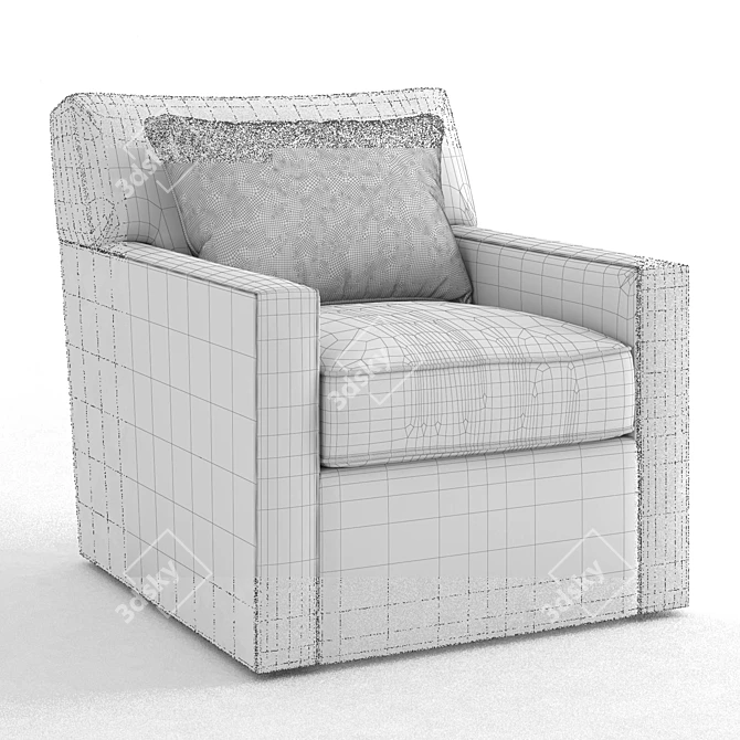 Modern Arudin Lounge Chair 3D model image 5