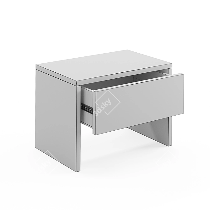 Kyoto Bedside Drawer Table - Stylish & Functional 3D model image 4