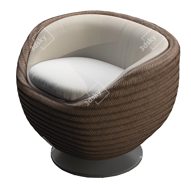 EASY Swivel Chair: Stylish & Airy Design 3D model image 4