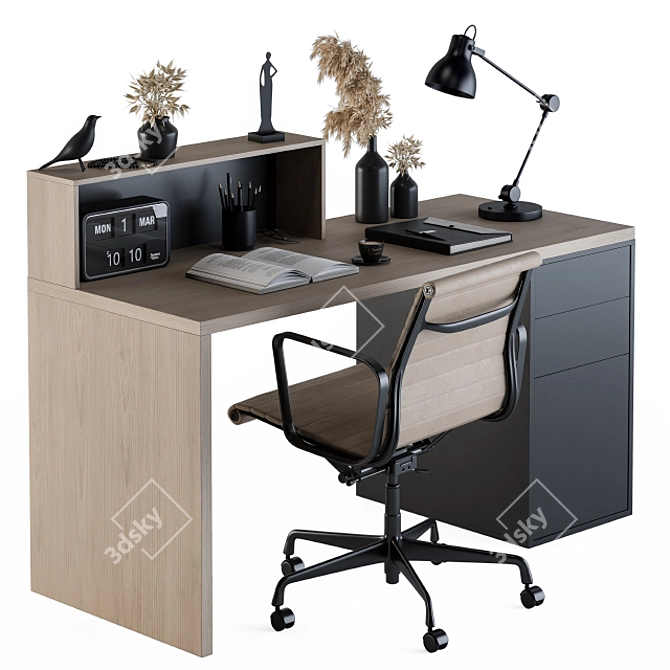 Naturally Inspired Work Table 3D model image 1