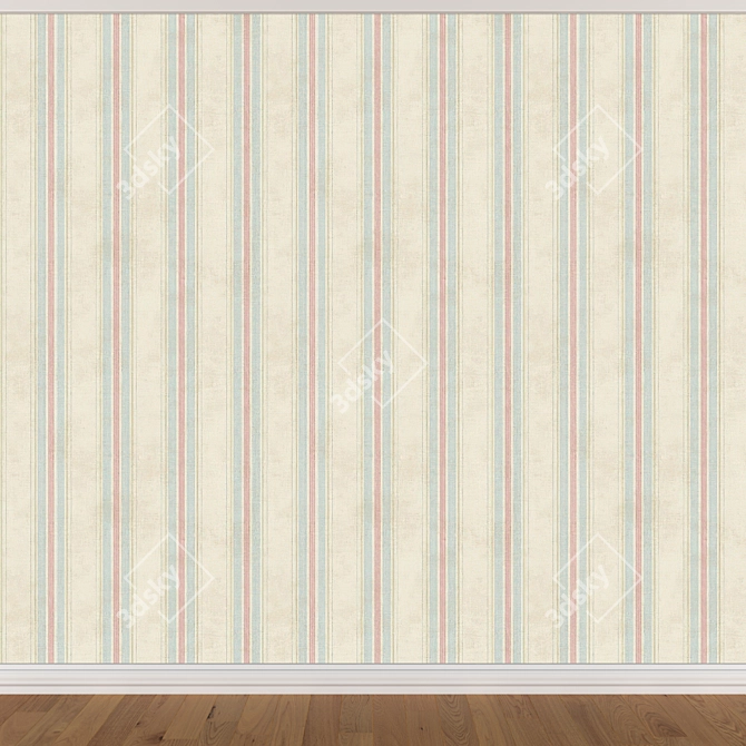 Seamless Wallpaper Set: 3 Textured Designs 3D model image 2