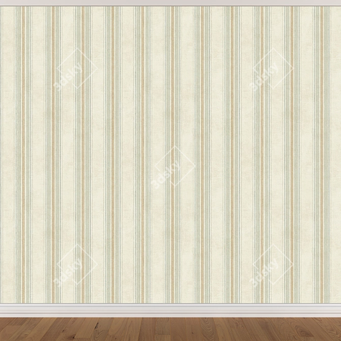 Seamless Wallpaper Set: 3 Textured Designs 3D model image 3