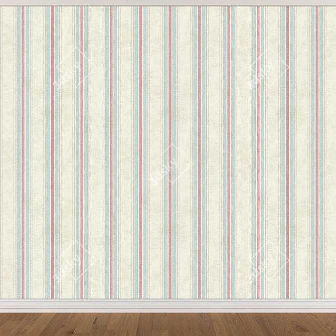 Seamless Wallpaper Set: 3 Textured Designs 3D model image 4