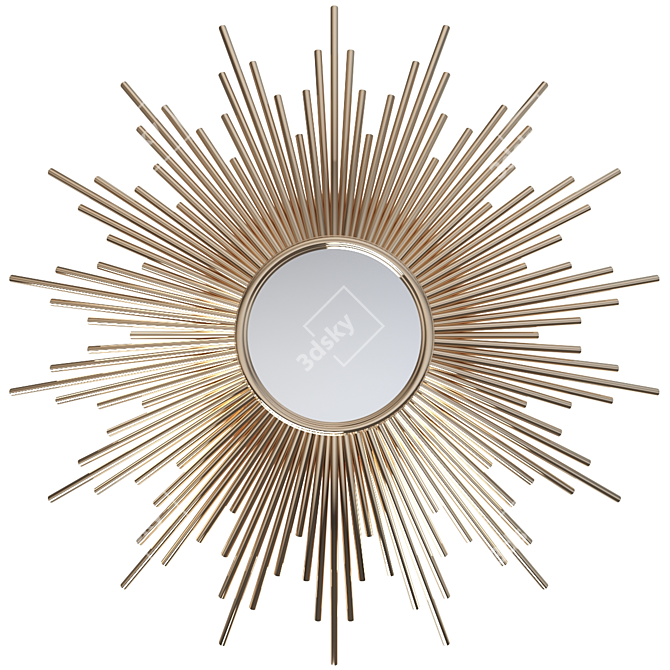 Sun Shaped Mirror for a Stylish Décor 3D model image 5