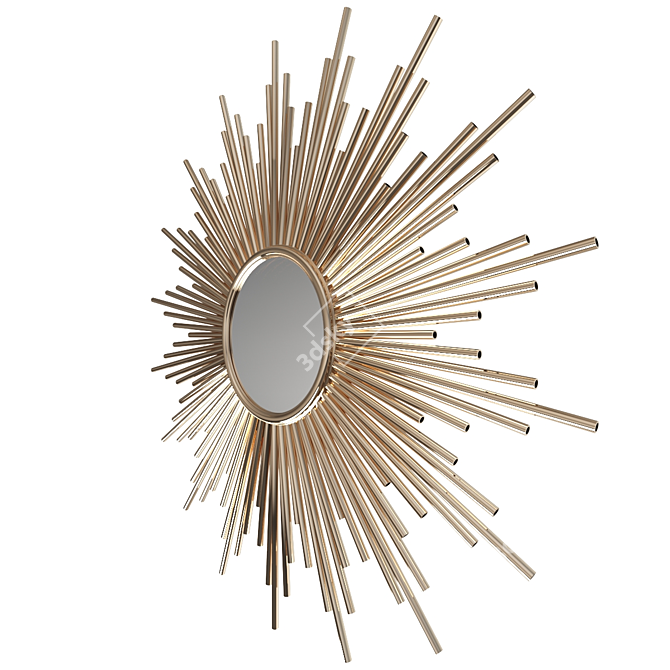 Sun Shaped Mirror for a Stylish Décor 3D model image 1