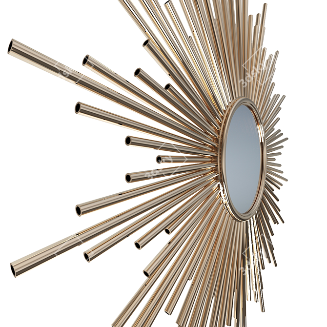 Sun Shaped Mirror for a Stylish Décor 3D model image 3