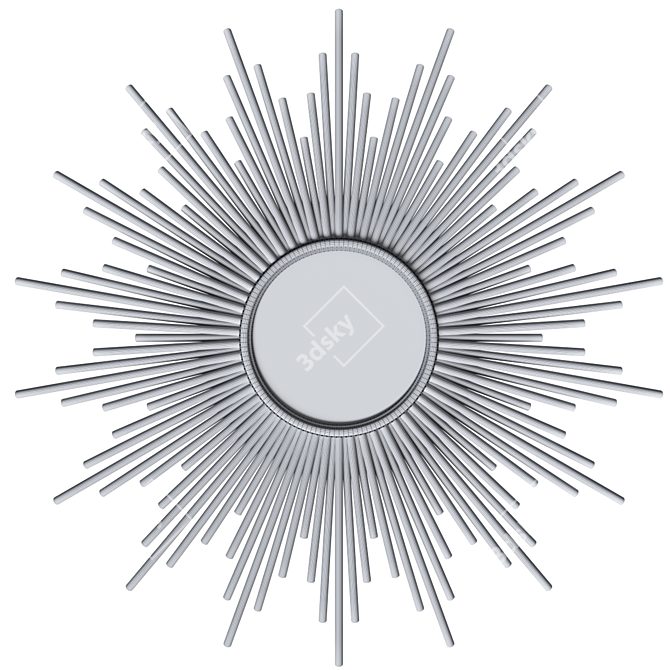 Sun Shaped Mirror for a Stylish Décor 3D model image 4