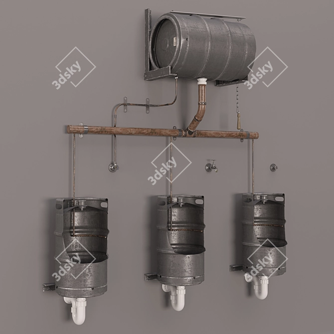 Portable Urinal Keg 3D model image 1