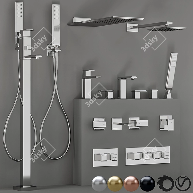 Glamorous Gessi Fascino Faucet Collection 3D model image 1