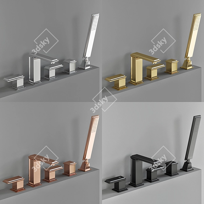 Glamorous Gessi Fascino Faucet Collection 3D model image 2