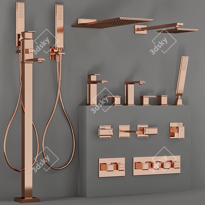 Glamorous Gessi Fascino Faucet Collection 3D model image 4