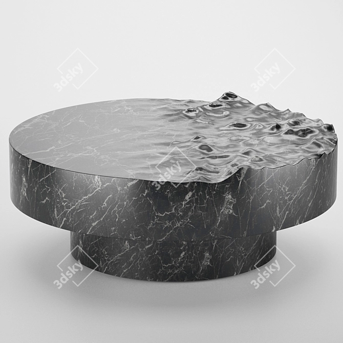 Ocean Memories: Circular Low Tables 3D model image 2