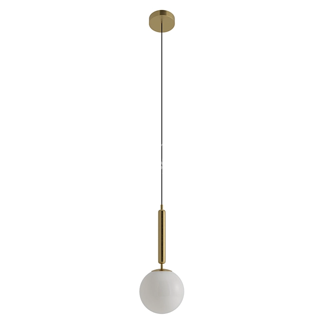 Minimalistic Gold Pendant Light 3D model image 1