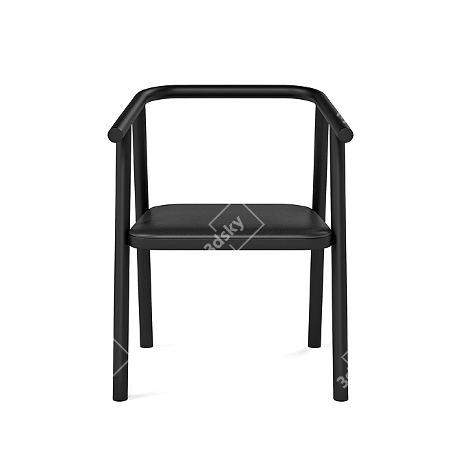 Steel and Leather BB1 Chair 3D model image 2