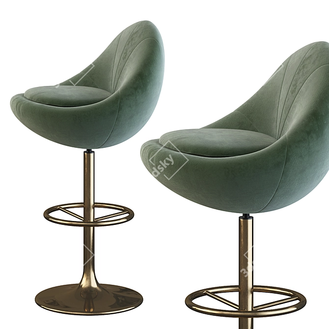 Modern Venus Barstool in Sleek Design 3D model image 4