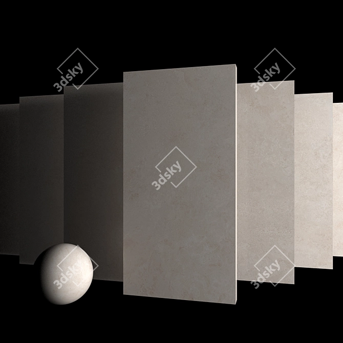 Museum Lava Oat Marble Set 3D model image 3