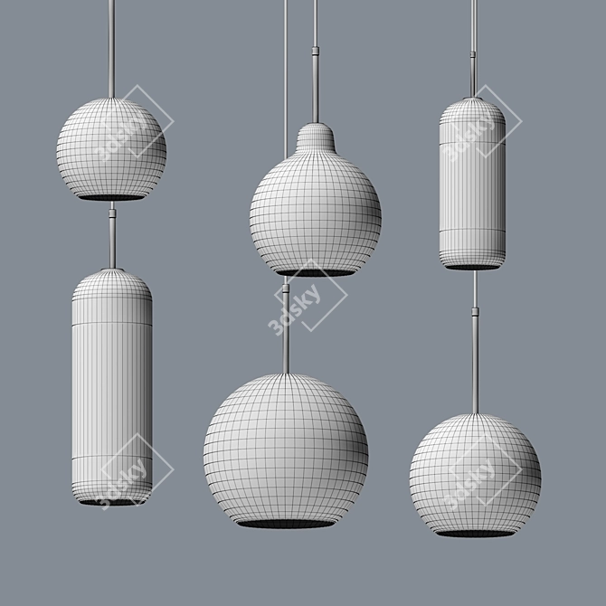 Adjustable Height Chandeliers: Pdl2044 Catch 3D model image 2