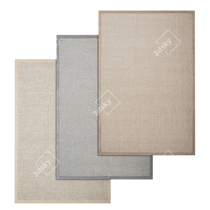 Luxury Carpet Set - High-Quality Textures 3D model image 1