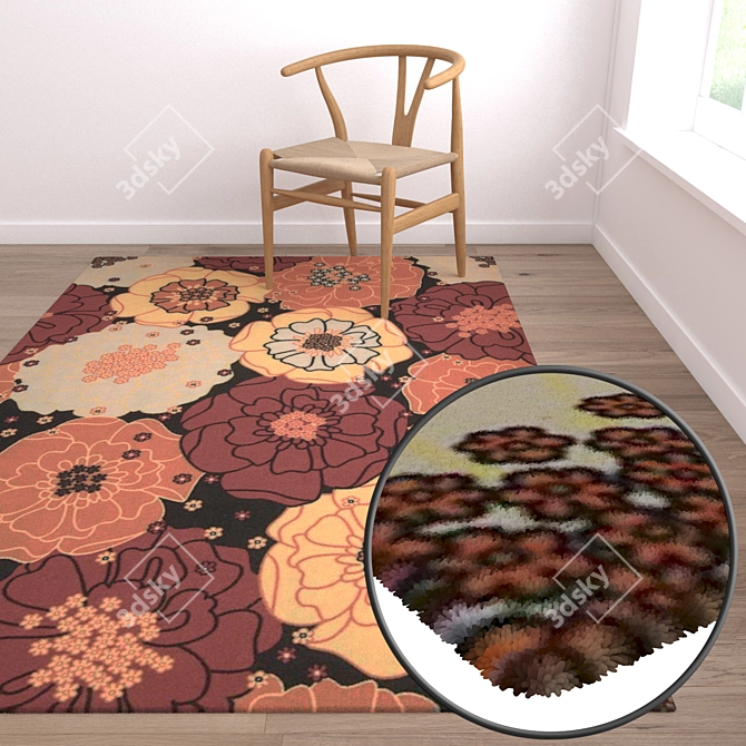 Premium Quality Carpet Set 3D model image 5