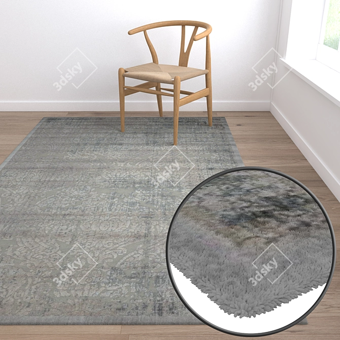 Premium Carpet Set: High Quality Textures for Close and Distant Angles 3D model image 5