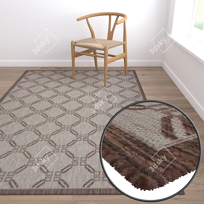 High-Quality Carpets Set 3D model image 5