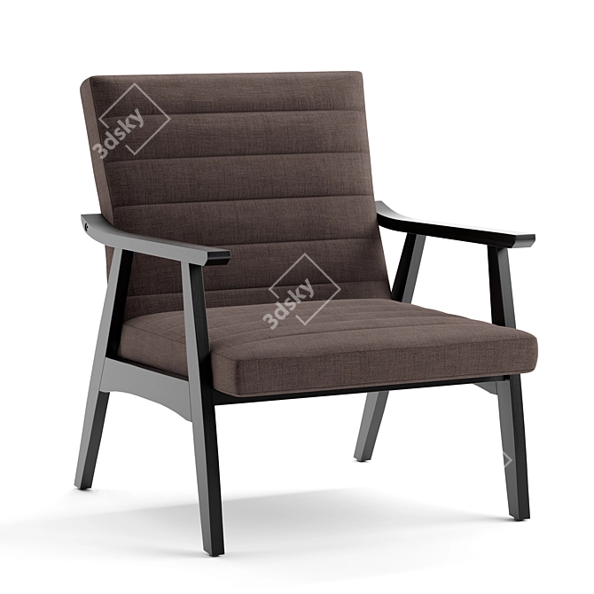 Elegant Contemporary Accent Chair 3D model image 1