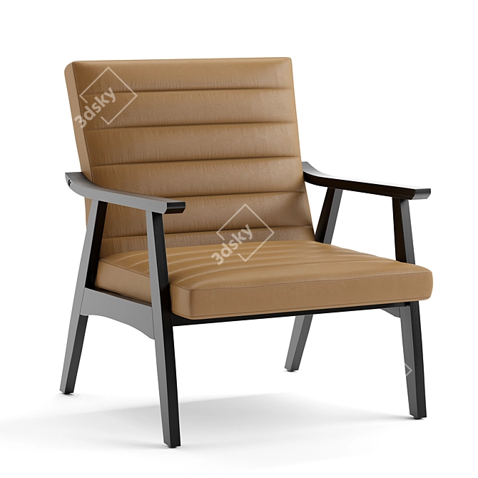 Elegant Contemporary Accent Chair 3D model image 2