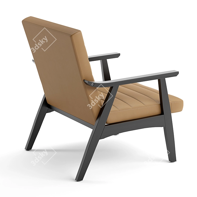 Elegant Contemporary Accent Chair 3D model image 4