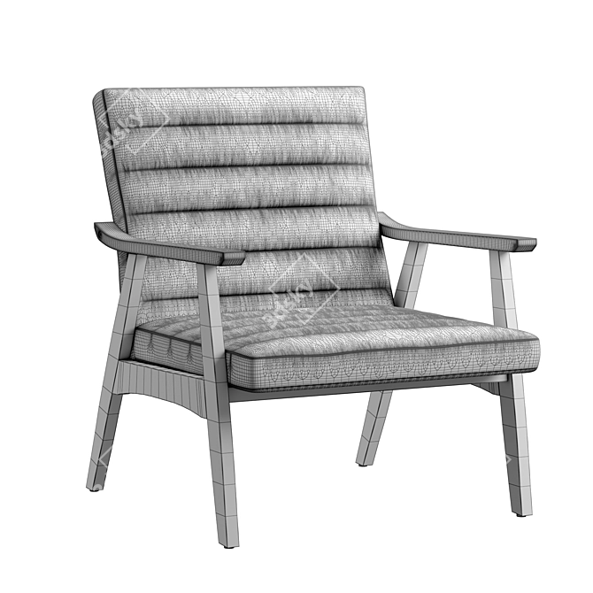 Elegant Contemporary Accent Chair 3D model image 5