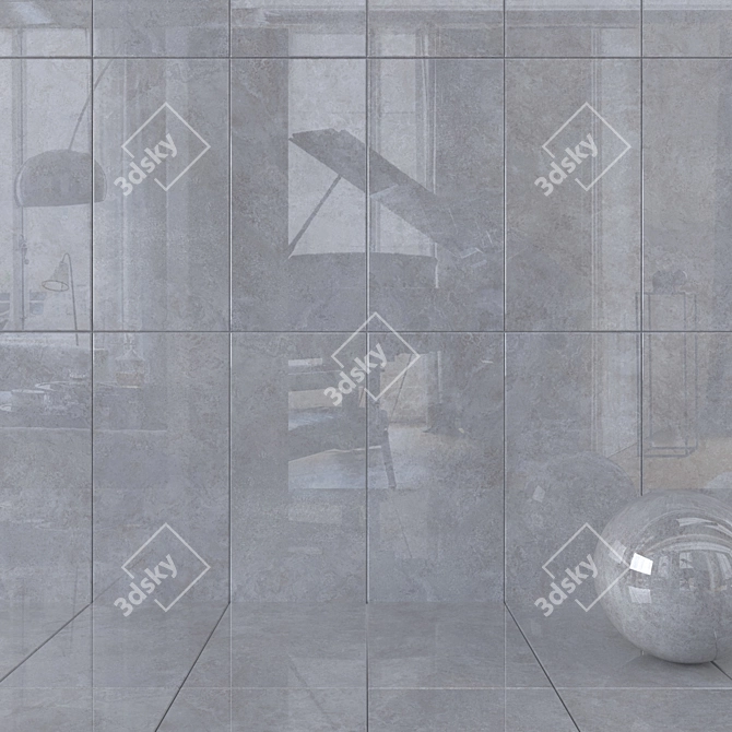 MUSEUM Lava Fog Wall Tiles: Elegant & Versatile 3D model image 1