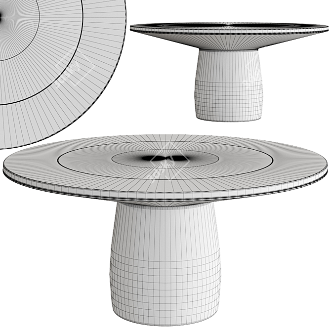 Modern Roundel Table: Italian Design 3D model image 2