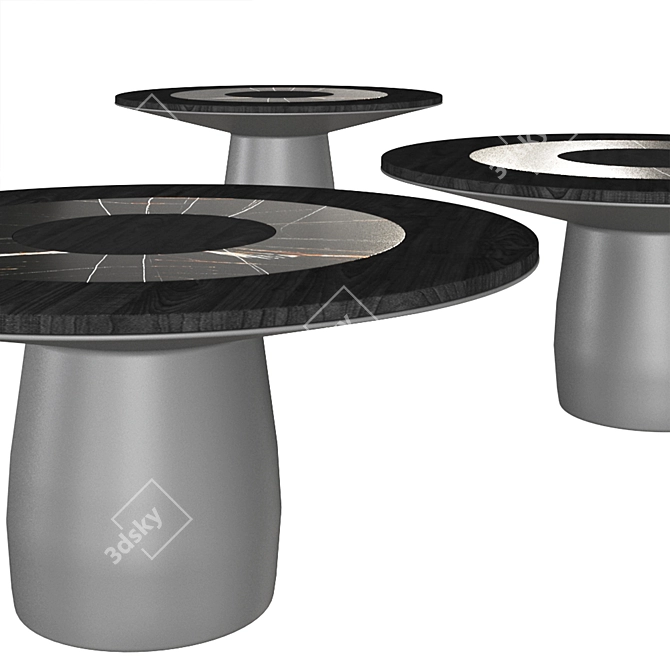 Modern Roundel Table: Italian Design 3D model image 4